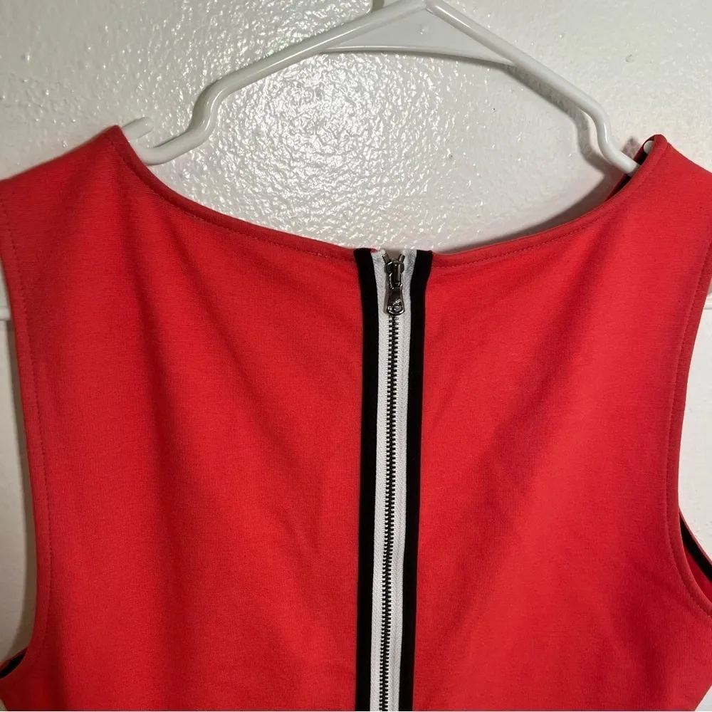 Kenneth Cole New York Hilary Full Zip Dress Coral Pink - Image 12