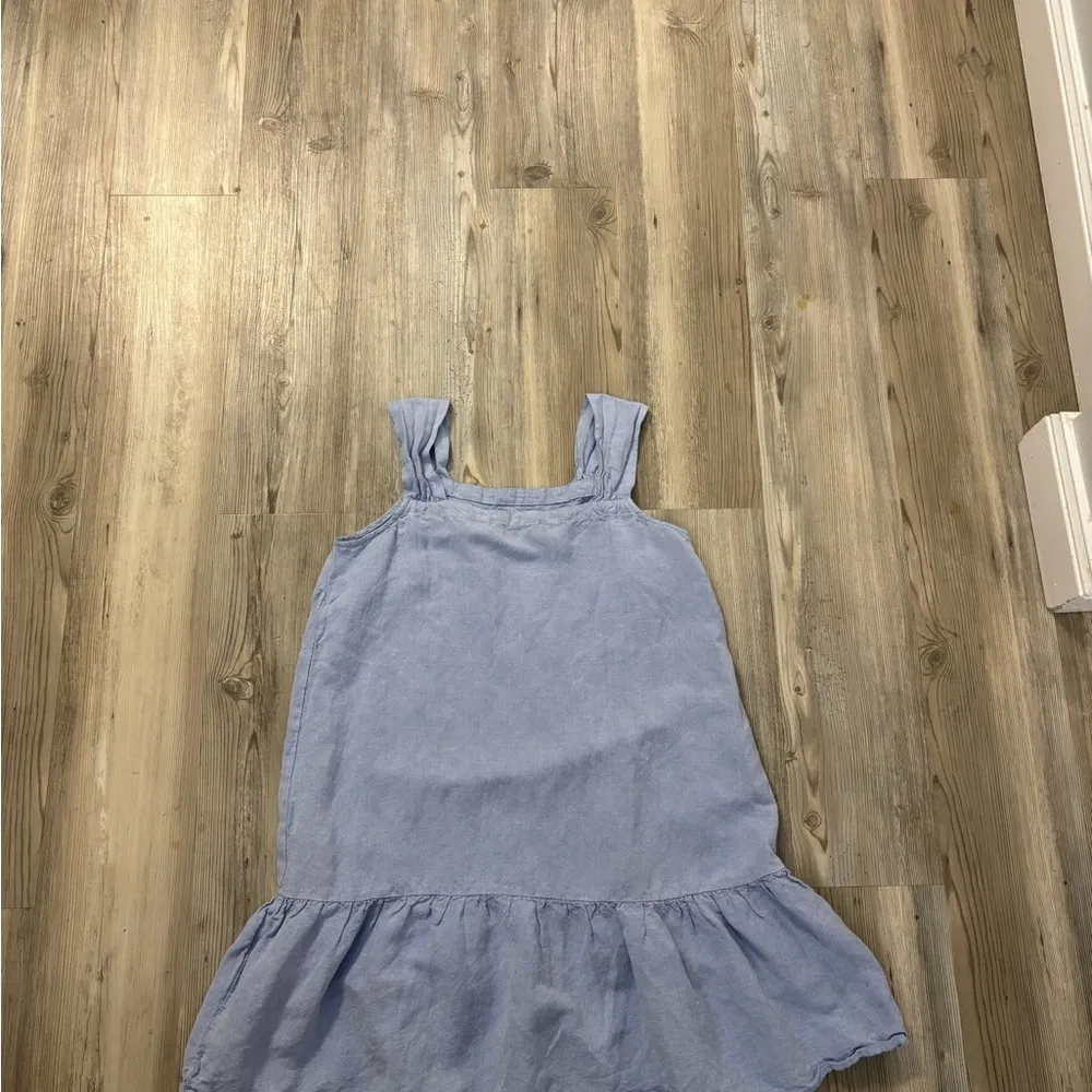 Loft size petite small Linen babydoll dress. Chest is 16 length is 25 - Image 2