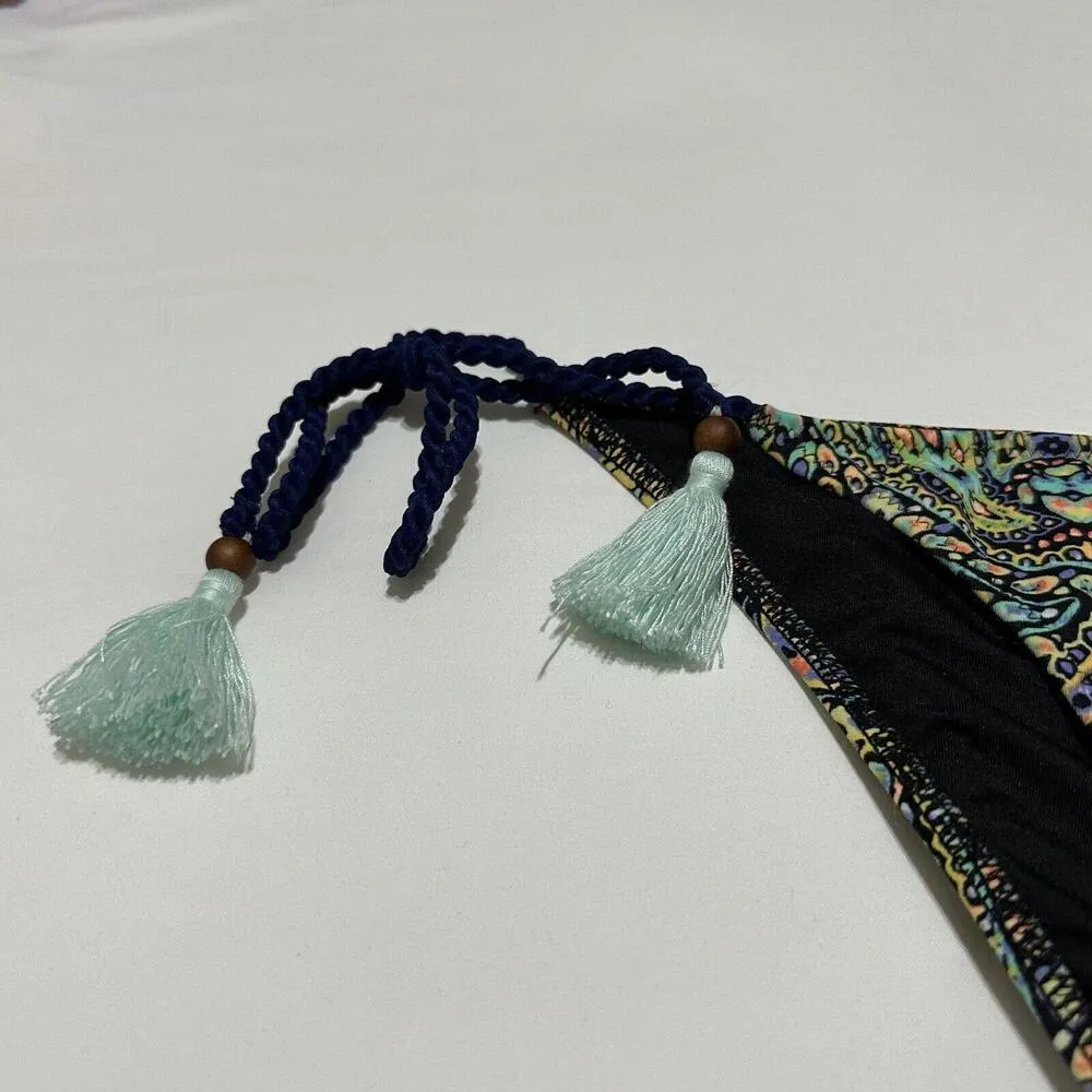 Victoria’s Secret Swim Multicolor Swimsuit Bikini Bottom Tassels Sz L Large NWT - Image 4