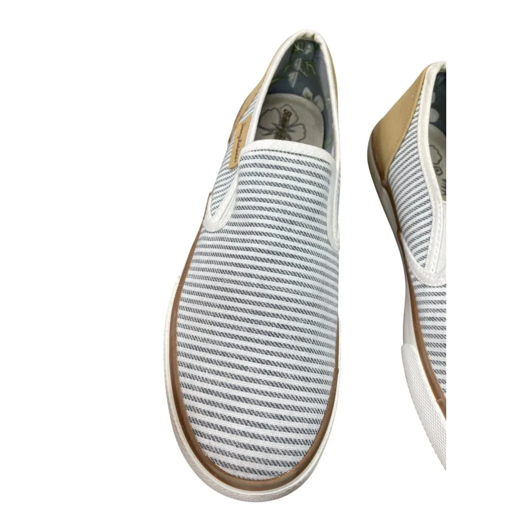 Tommy Bahama womans blue tan Slip-On loafers shoes Size 10 SKU 8868 - Image 9