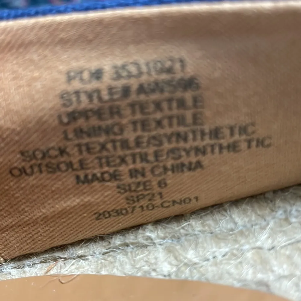 J. Crew Pink Navy Blue Canvas Colorblock cap-toe slip-on espadrilles - Image 8