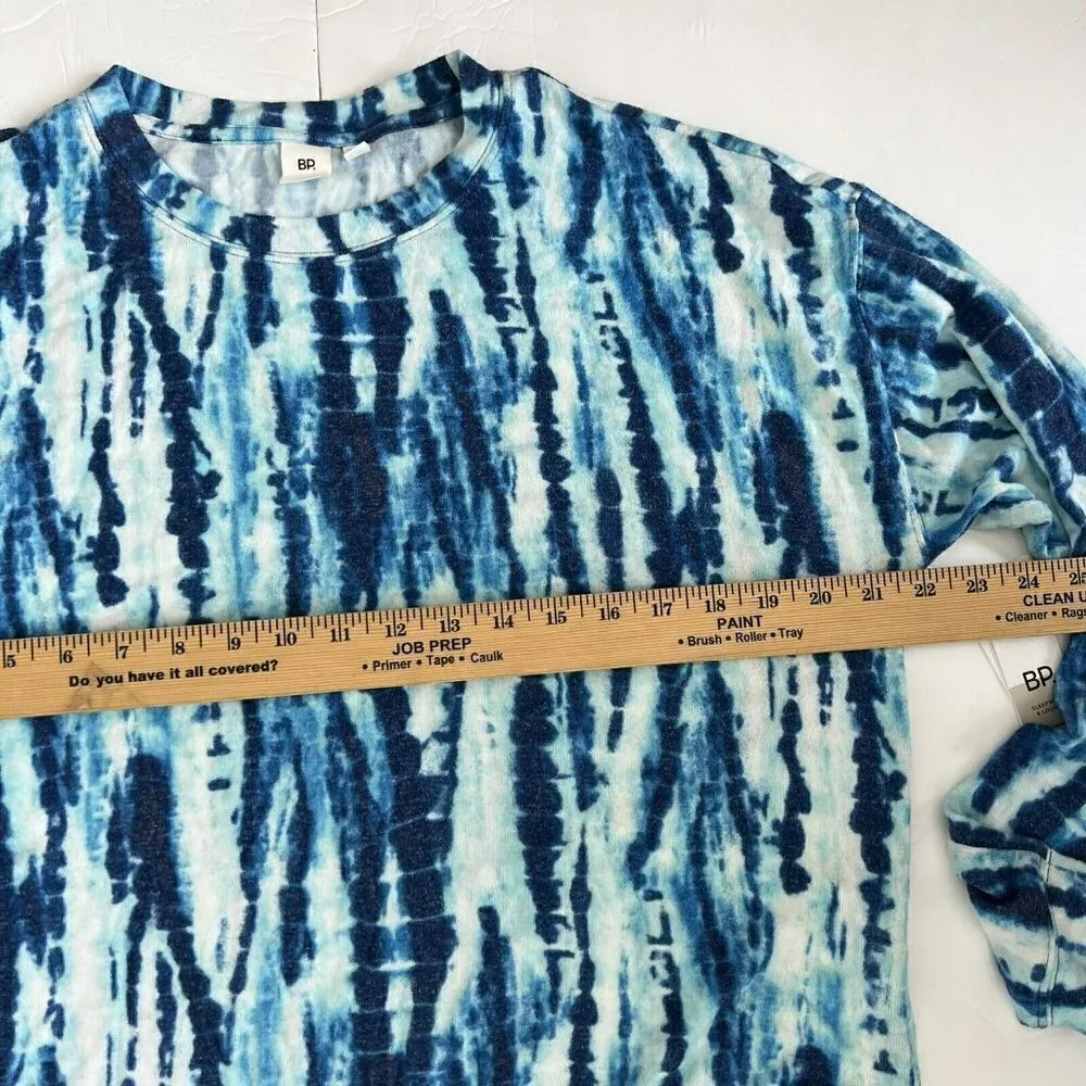 sweater tunic top leggings wear NORDSTROM BP tie dye Blue MEDIUM Hi Low NWT - Image 11