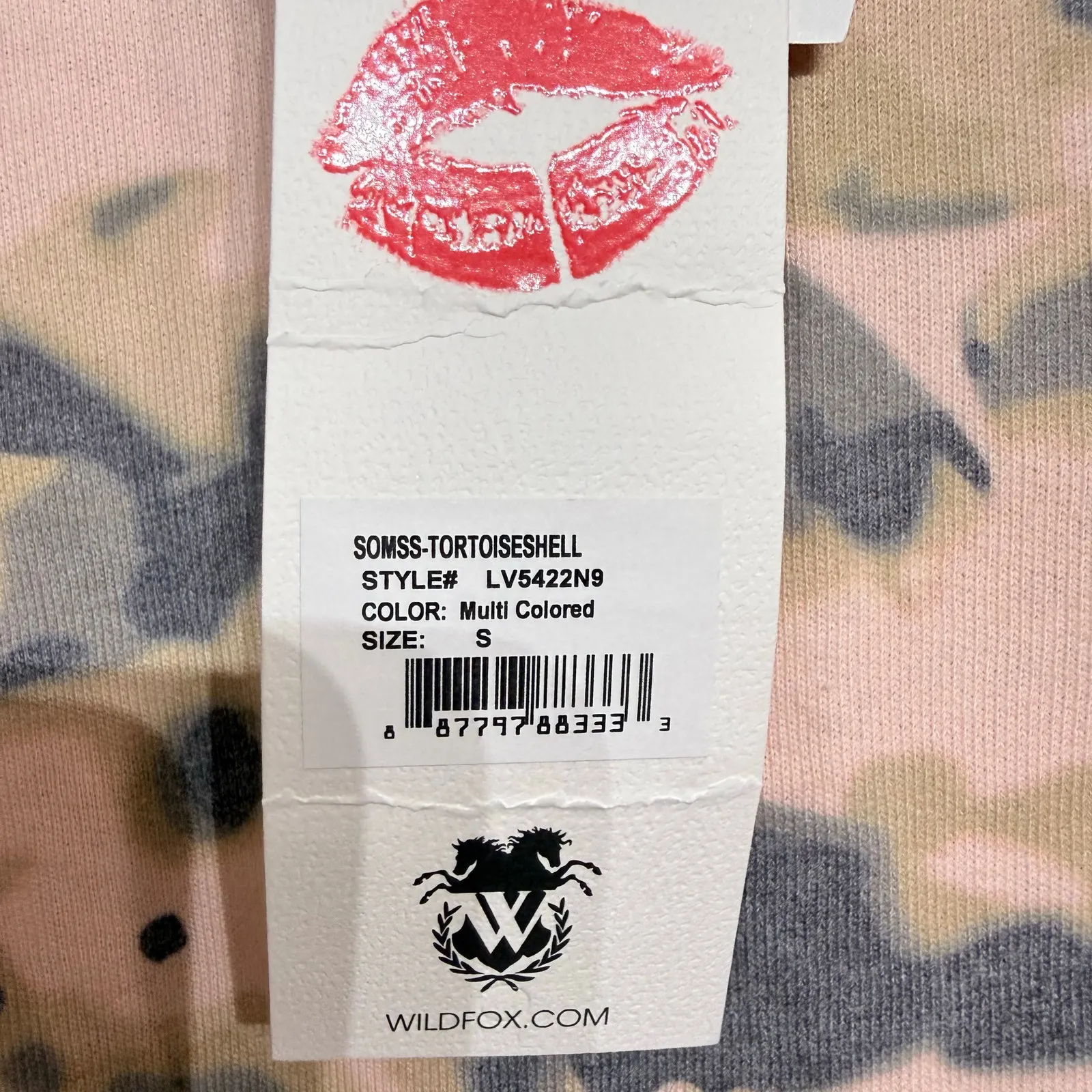 Wildfox Sommers Multicolor Tortoise Shell Pullover Sweater Sz S NWT - Image 8