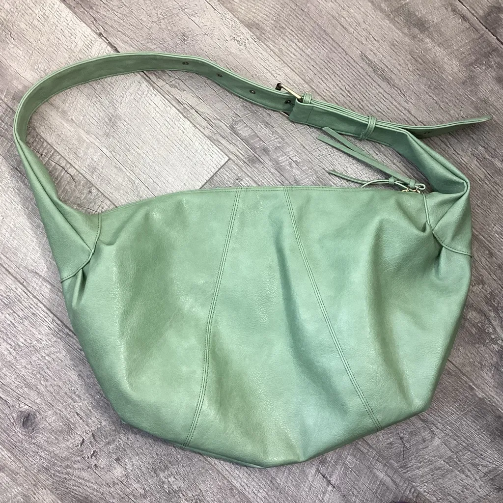 House Of Harlow 1960 Slouchy Carry All Hobo Bag Green - Image 7