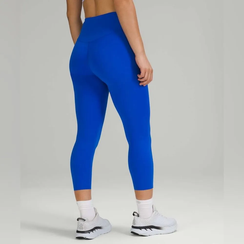 Lululemon Blue Base Pace HR Tight Cropped Crop Length 23” Women's Size 14 Royal - Image 3