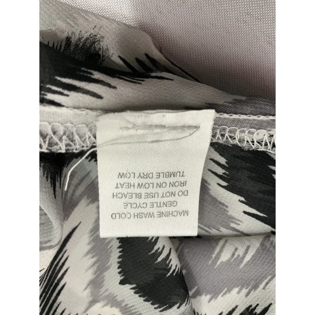 Womans Violet & Claire Blouse Sheer 2x Sleeveless Multicolor Geometric V Neck - Image 5