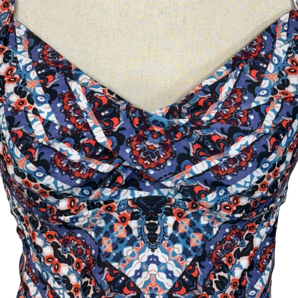 Athleta SZ 36 B/C Marrakesh Twister Tankini Swim Top Criss-Cross Straps Padded - Image 2