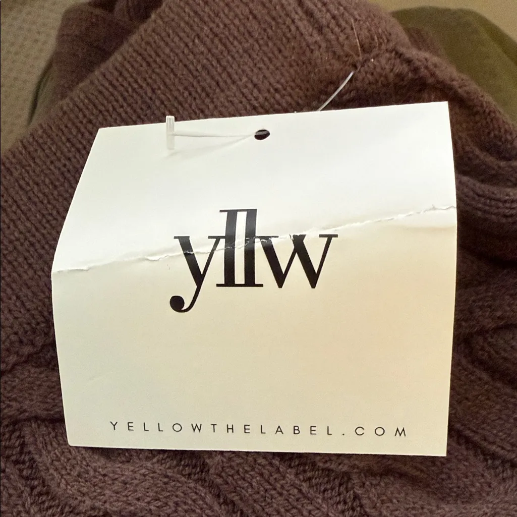 Bailey Rose Yellow the Label Size Small Women's Teen Girl Brown Cable Knit Skirt - Image 5