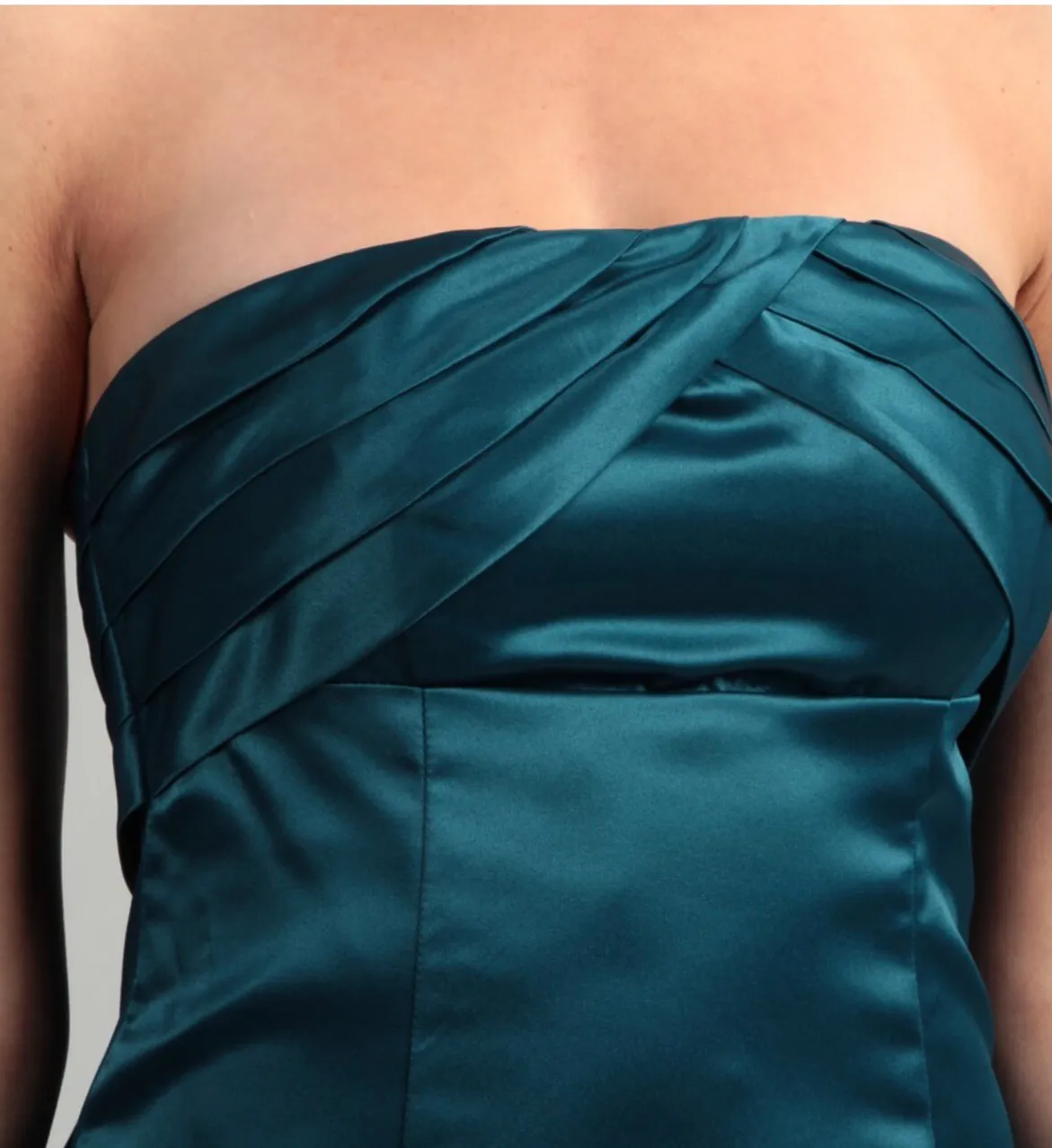 Pleated Strapless Dress - Image 3