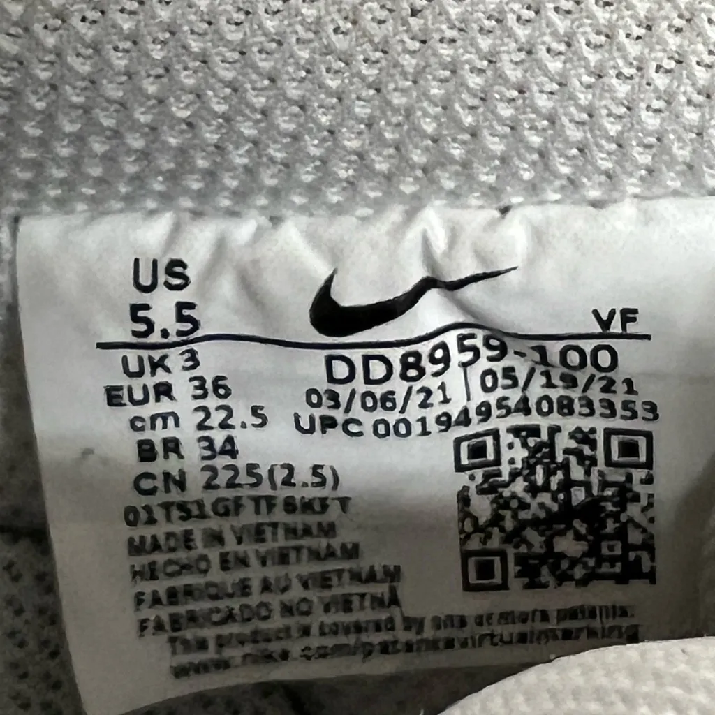 Nike Air Force 1 Low Shoes Womens White Sneakers - Size 5.5 - VGUC - Image 9