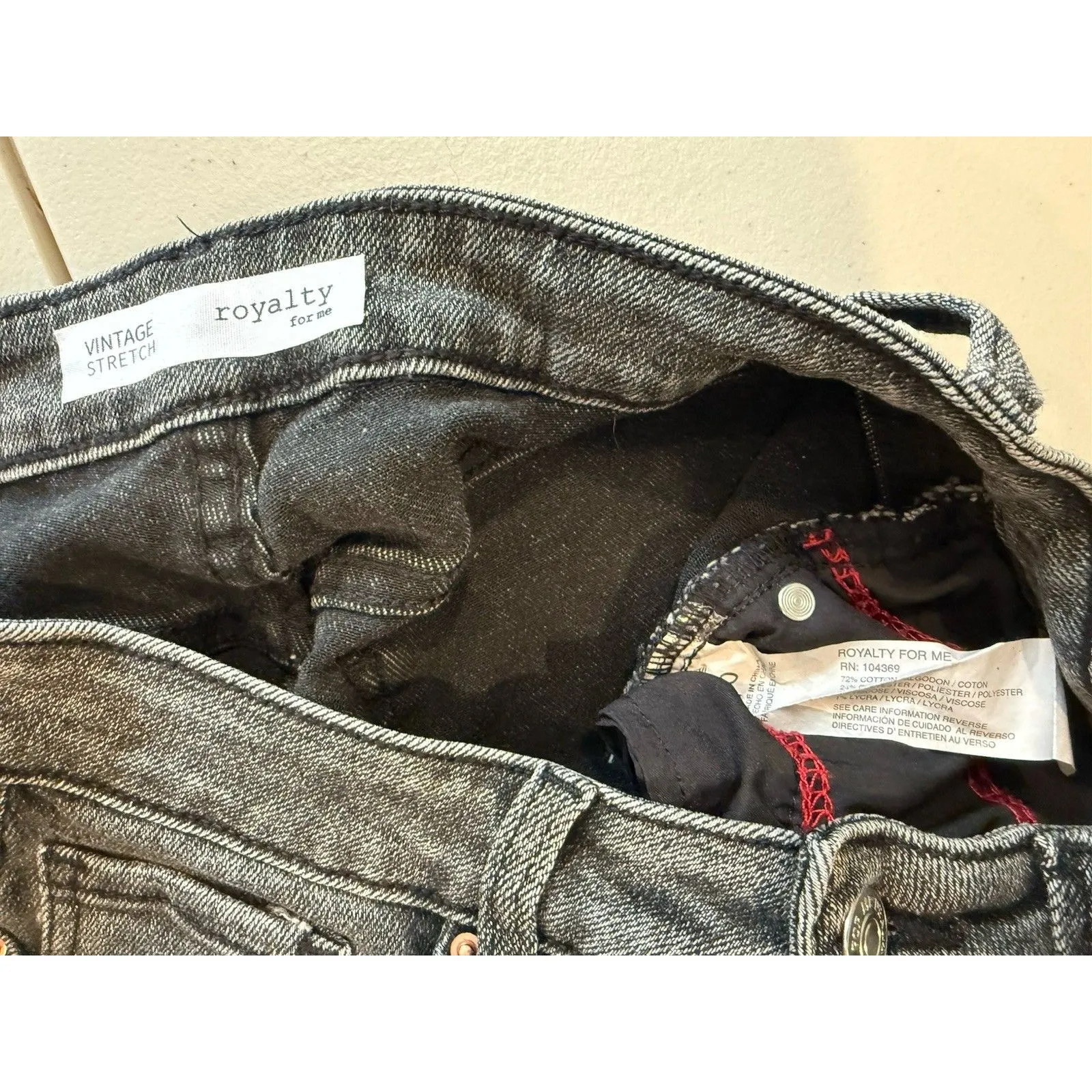 Slim Straight Jeans Womens 28" Black High Rise 'Vintage Stretch' 90s Minimalist - Image 3