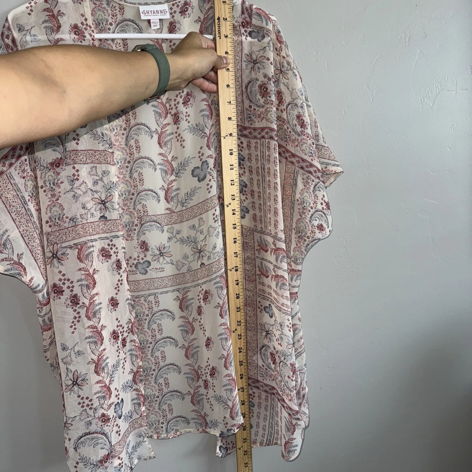 Shyanne Women’s Open Front Cardigan Sz XS Flowy Bohemian Lightweight Western - Image 9