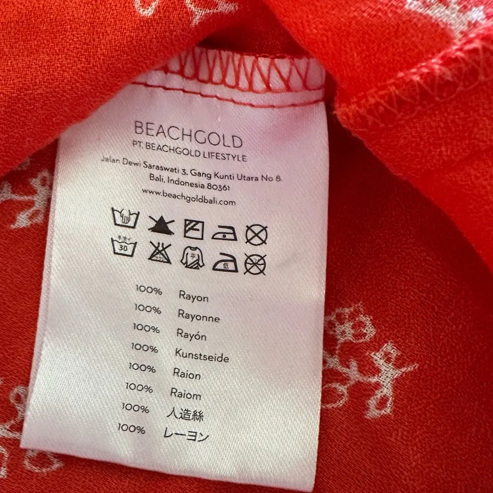 Beachgold Red Ruffle Wrap Skirt - Image 3