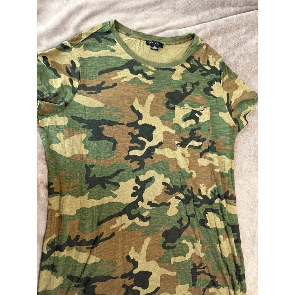 NWOT Sanctuary Size 2X Women Cotton Blend Green Camo‎ Short Sleeve Pocket Dress - Image 6