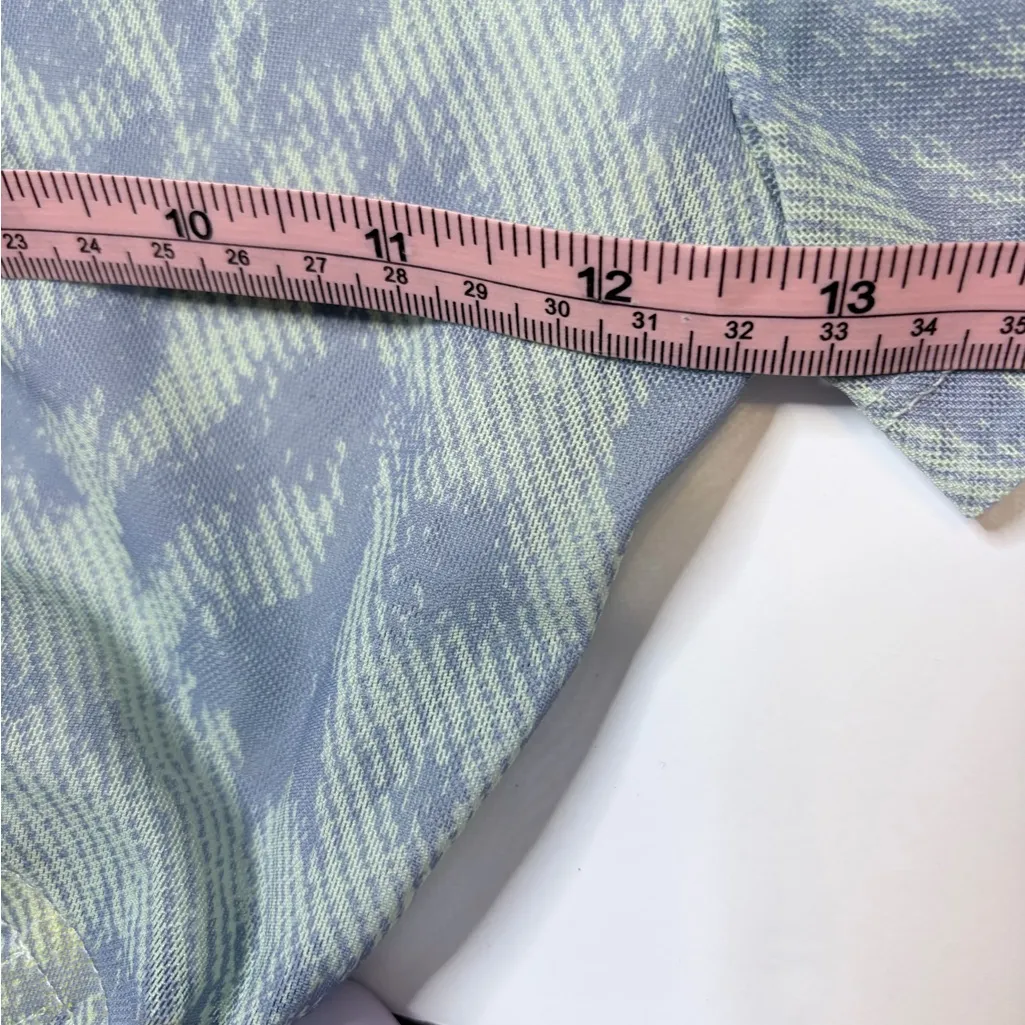 Miaou Patterned corset Top in Blue and Green Xs a38 - Image 8