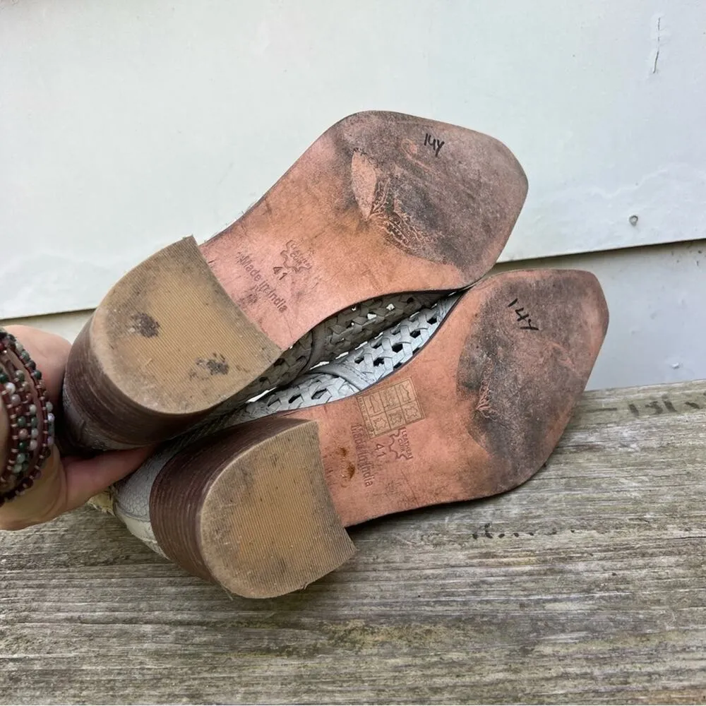 Free People In The Loop Woven Bootie Point Toe Gray EU Size 41 - Image 6