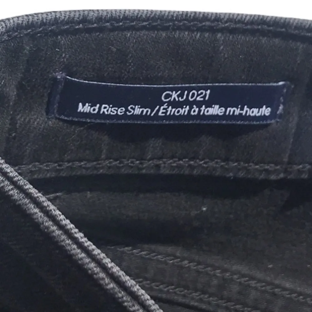 Calvin Klein Jeans CKJ 011 Mid Rise Skinny Distressed Black Jeans W26 X L30 New - Image 8