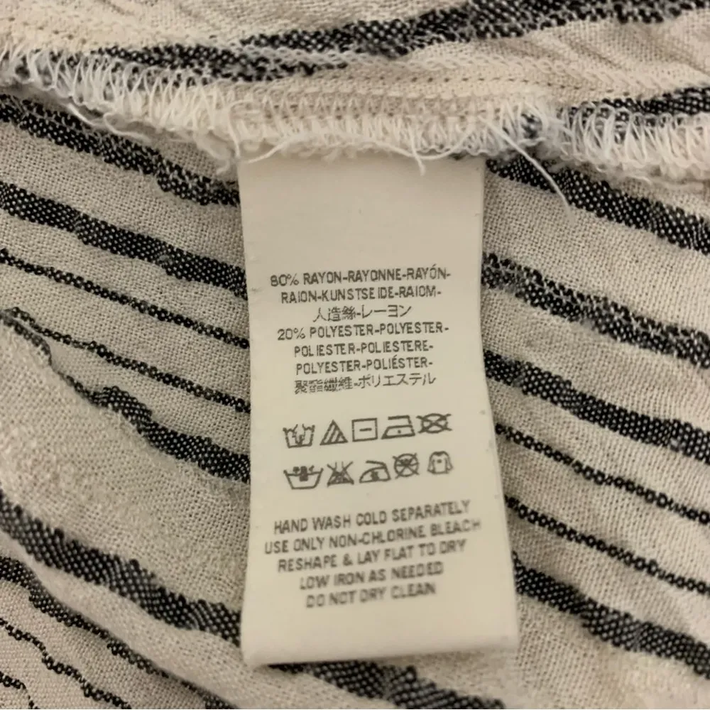 Free People Striped Balloon Sleeve Hi-Low Blouse Size S - Image 12