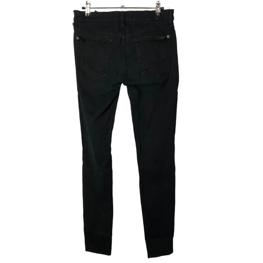 7 For All Mankind 7FAM Black The Skinny Skinny Jeans 27 - Image 3