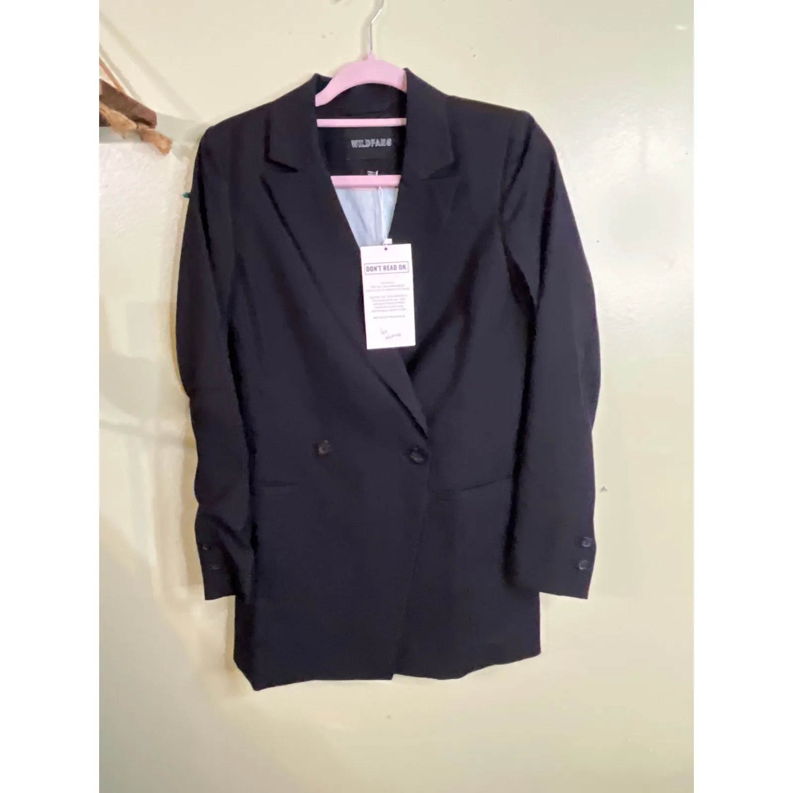 Wildfang The Empower Double Breasted Black Blazer, size XS, MSRP $188 - Image 11