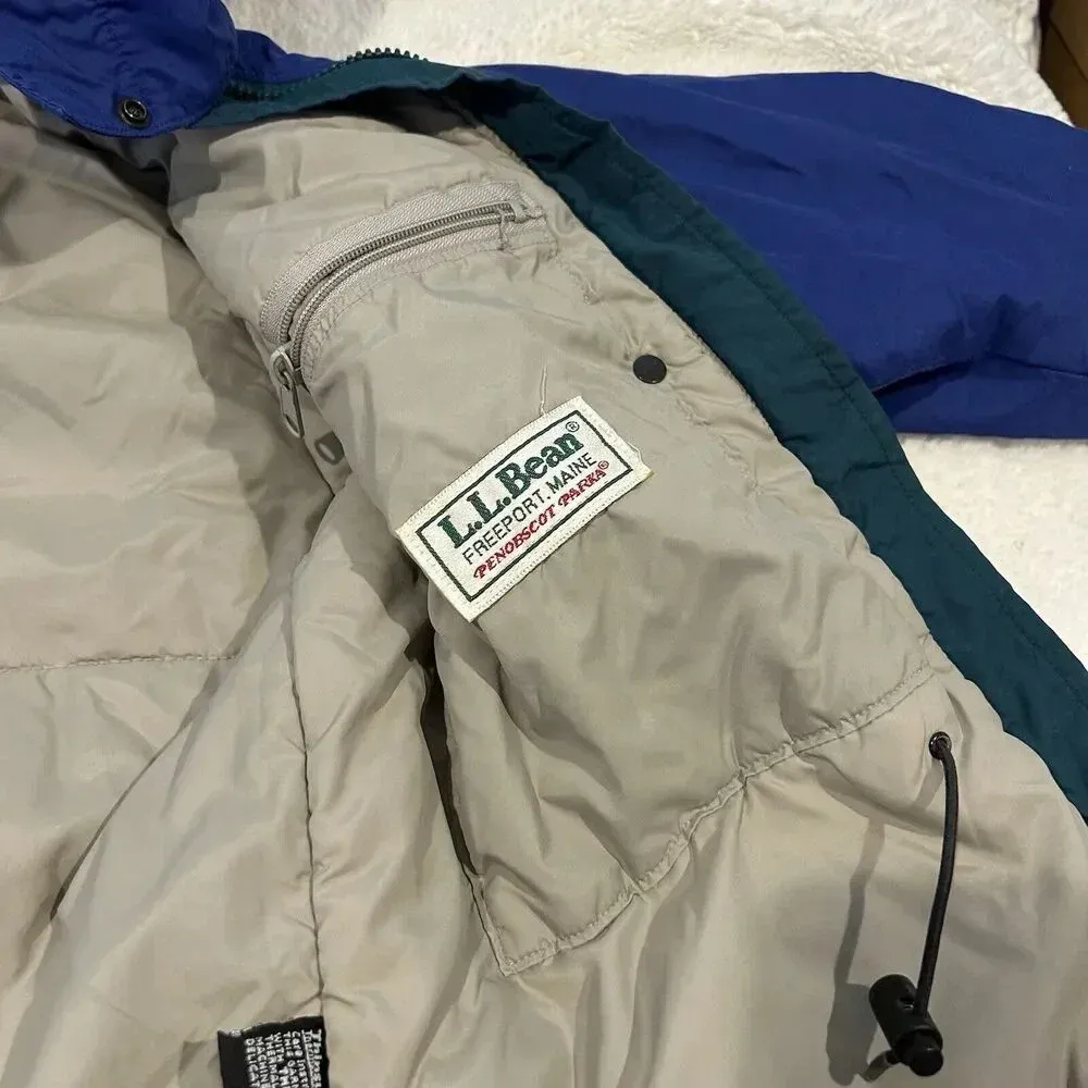 VTG LL Bean Penobscot Parka Jacket Women's S Full Zip Coat‎ Hood USA Made - Image 7