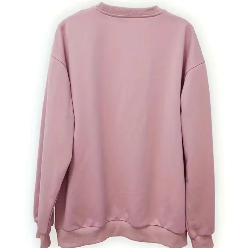 NEW Halloween Cat Pink Casual Crew Neck Sweatshirt Size L - Image 2