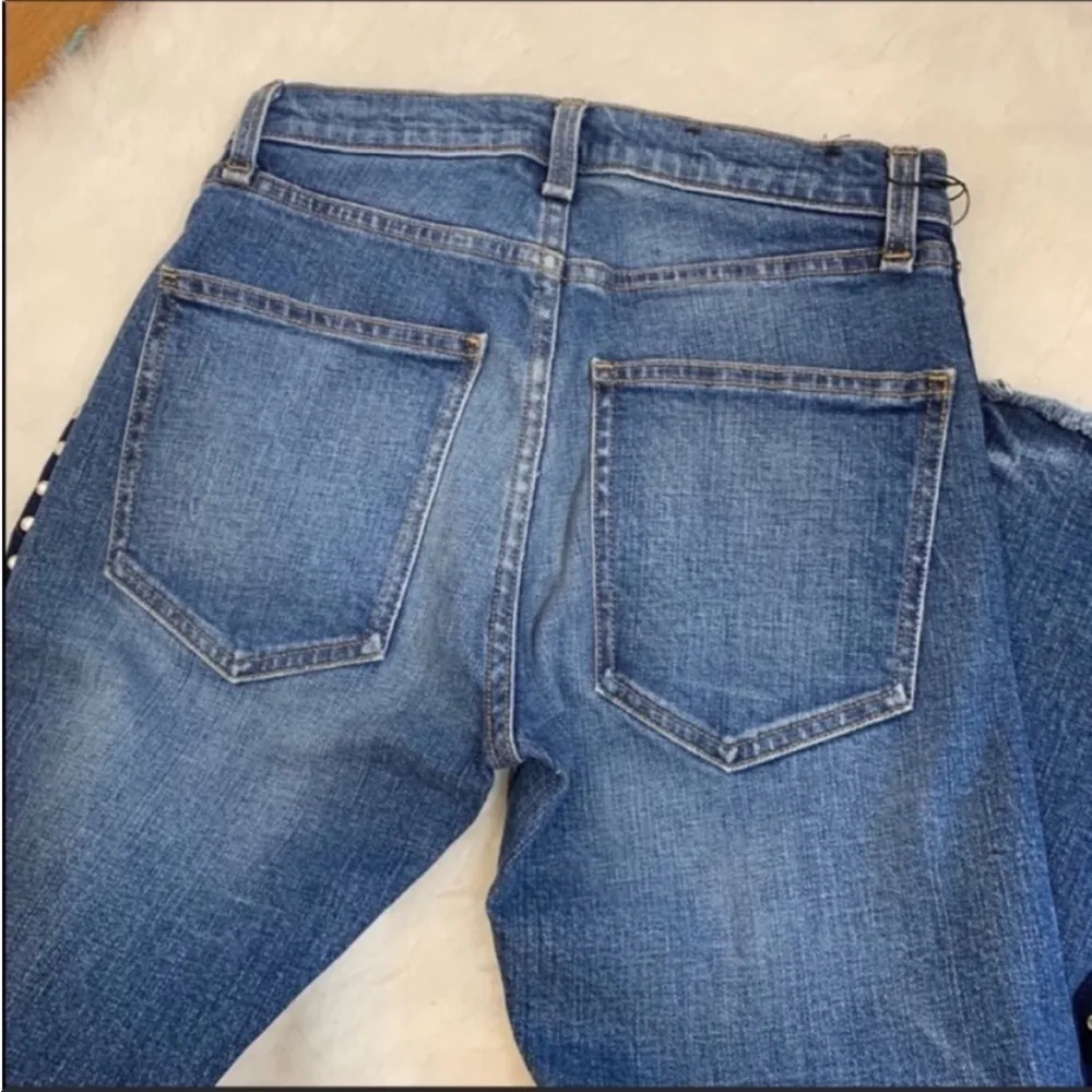 Veronica Beard NWT Ines Rhinestone Side Striped Jeans - Image 12