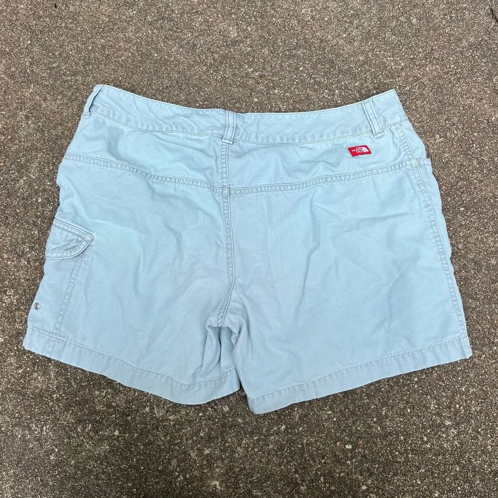 The North Face pale blue cotton cargo pocket casual shorts Size 10 - Image 2