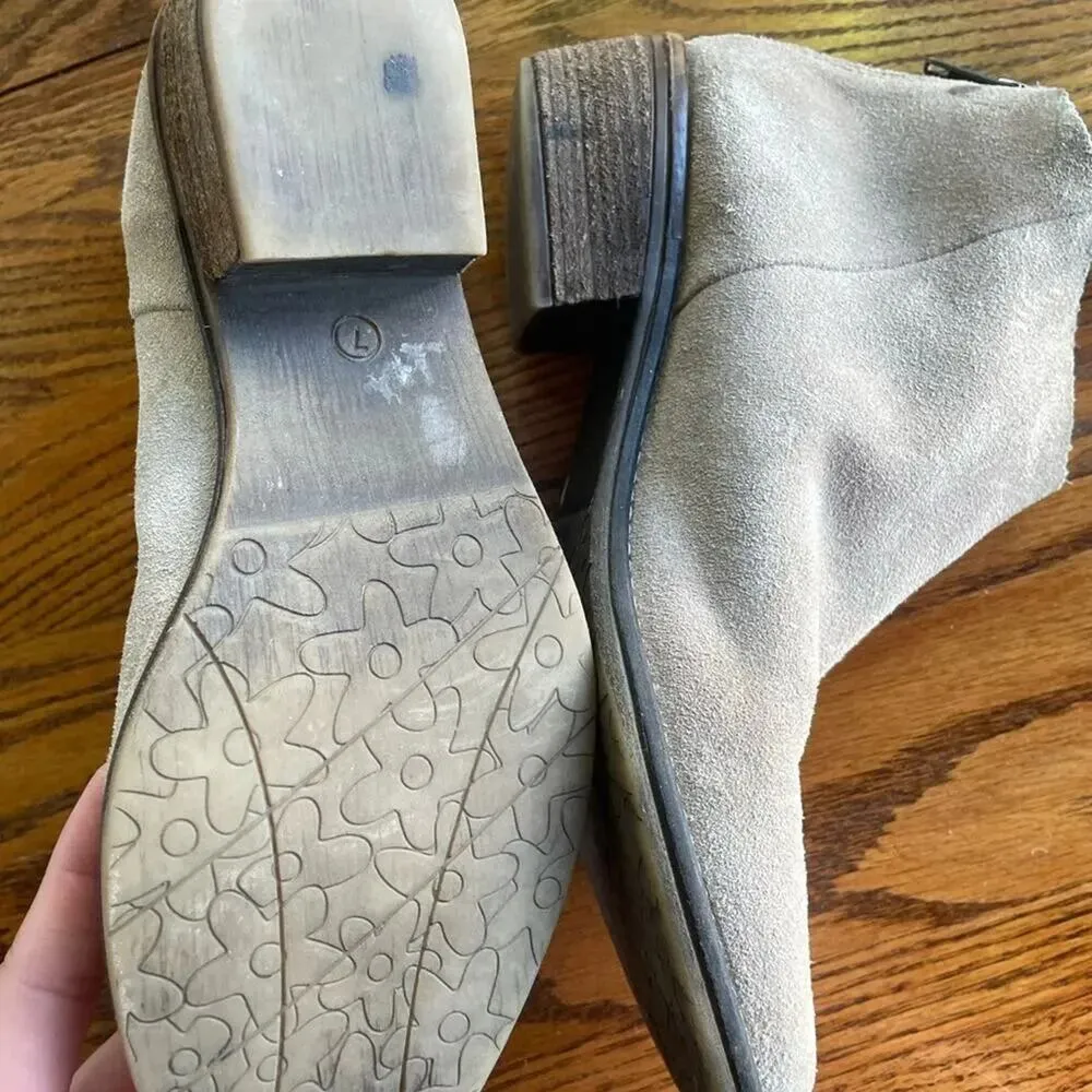 VERY VOLATILE Women’s Size 7 Aldworth Ankle Bootie Boots Suede Leather Sand - Image 7