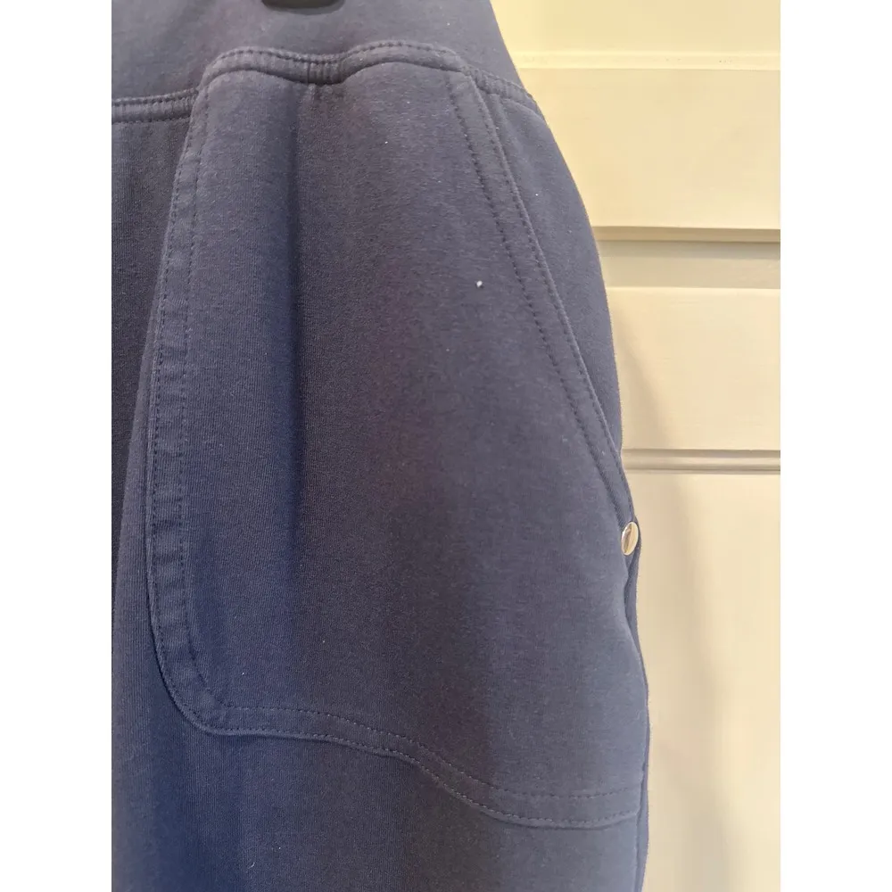 Christopher & Banks Navy Blue Cotton Spandex pull on Pants Womens Size L - Image 2