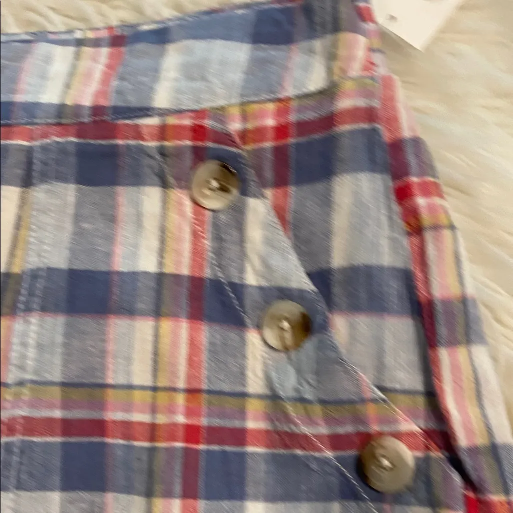 CATO Linen Plaid Button-Accent Skirt /Skorts size 22/24 brand new length 20” - Image 9