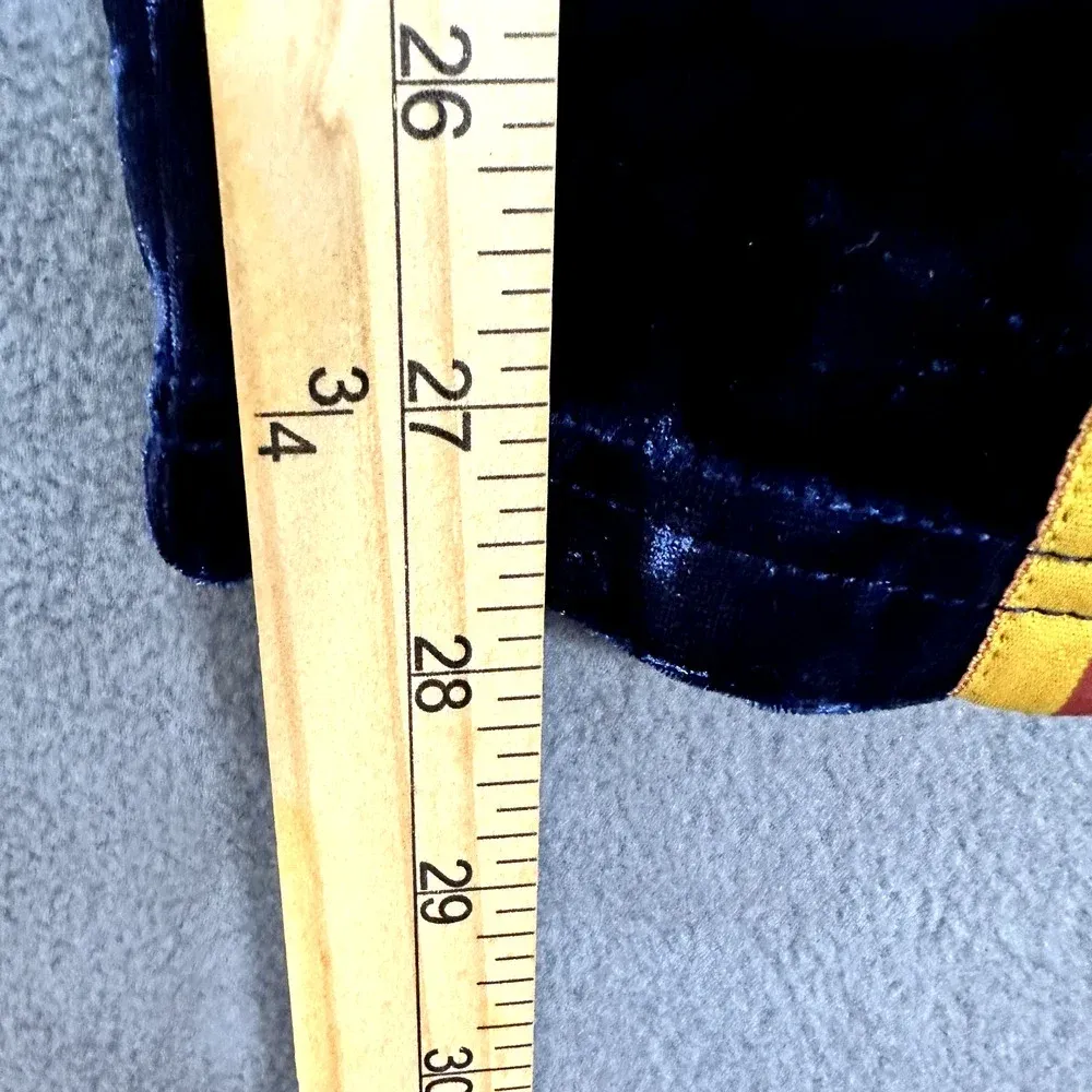 Aerie Chill Play Move‎ Leggings Womens Medium Blue Velvet Rainbow Side Stripe - Image 4