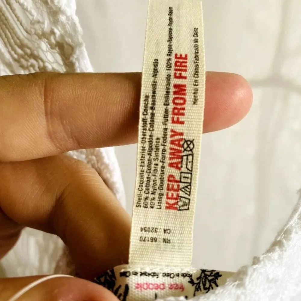 NWT Free People White Lace Detail Open Back High Neck Mini Shift Dress - XS - Image 8