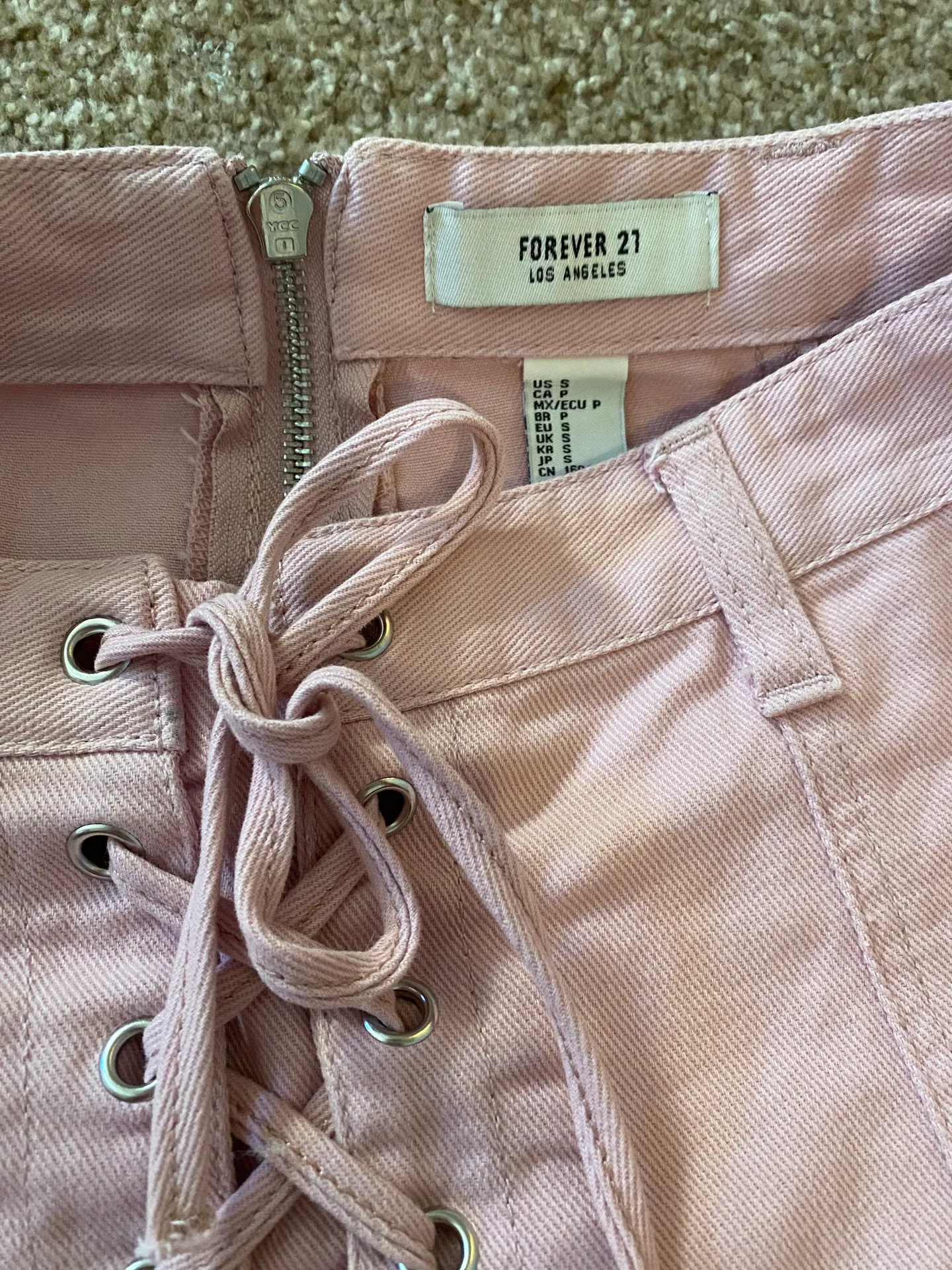 Light Pink Denim Skirt - Image 3