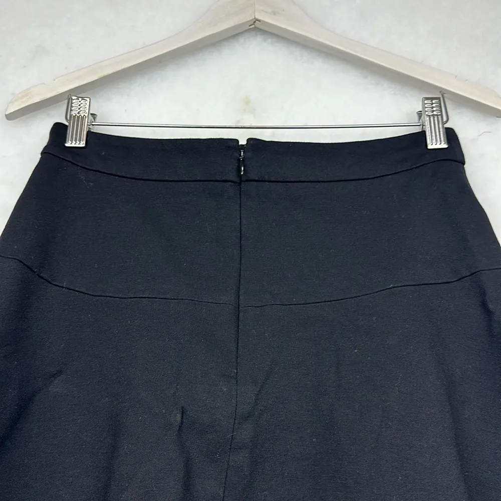 Ponte Fit and Flare Knit Black Mini Skirt Women’s Sz 2 - Image 7