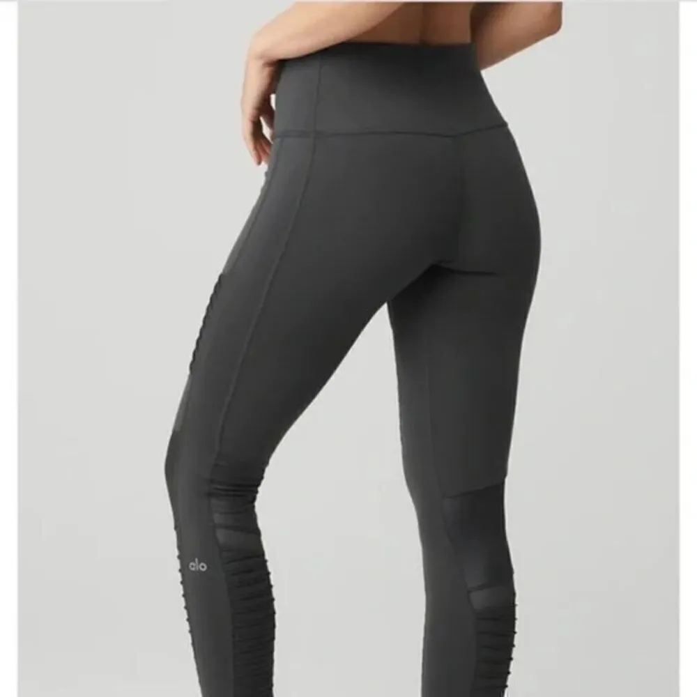 ALO Yoga High Waist Moto Leggings Size XS - Image 3