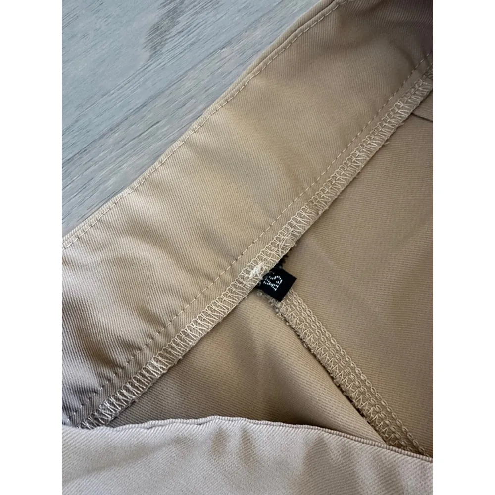 Women's Trouser Wide leg casual slack Pants XS Tan - Image 6