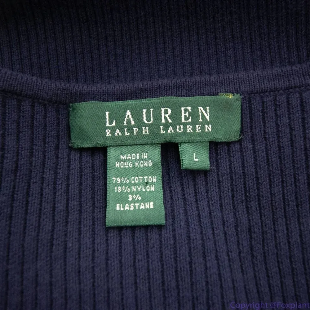 Vintage Lauren Ralph Lauren navy blue V - Image 16