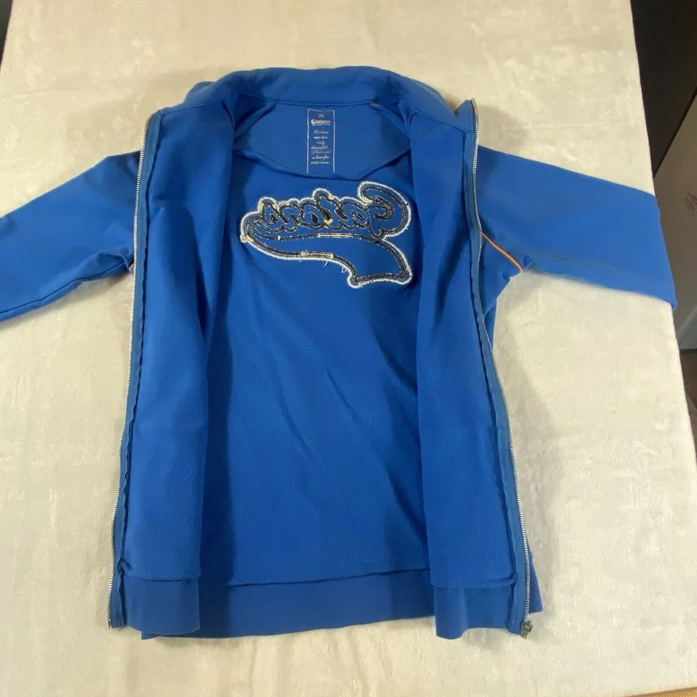 Florida Gators Jacket Women's Large Rhinestones Zip Up Large Back Logo Unique Blue - Image 8