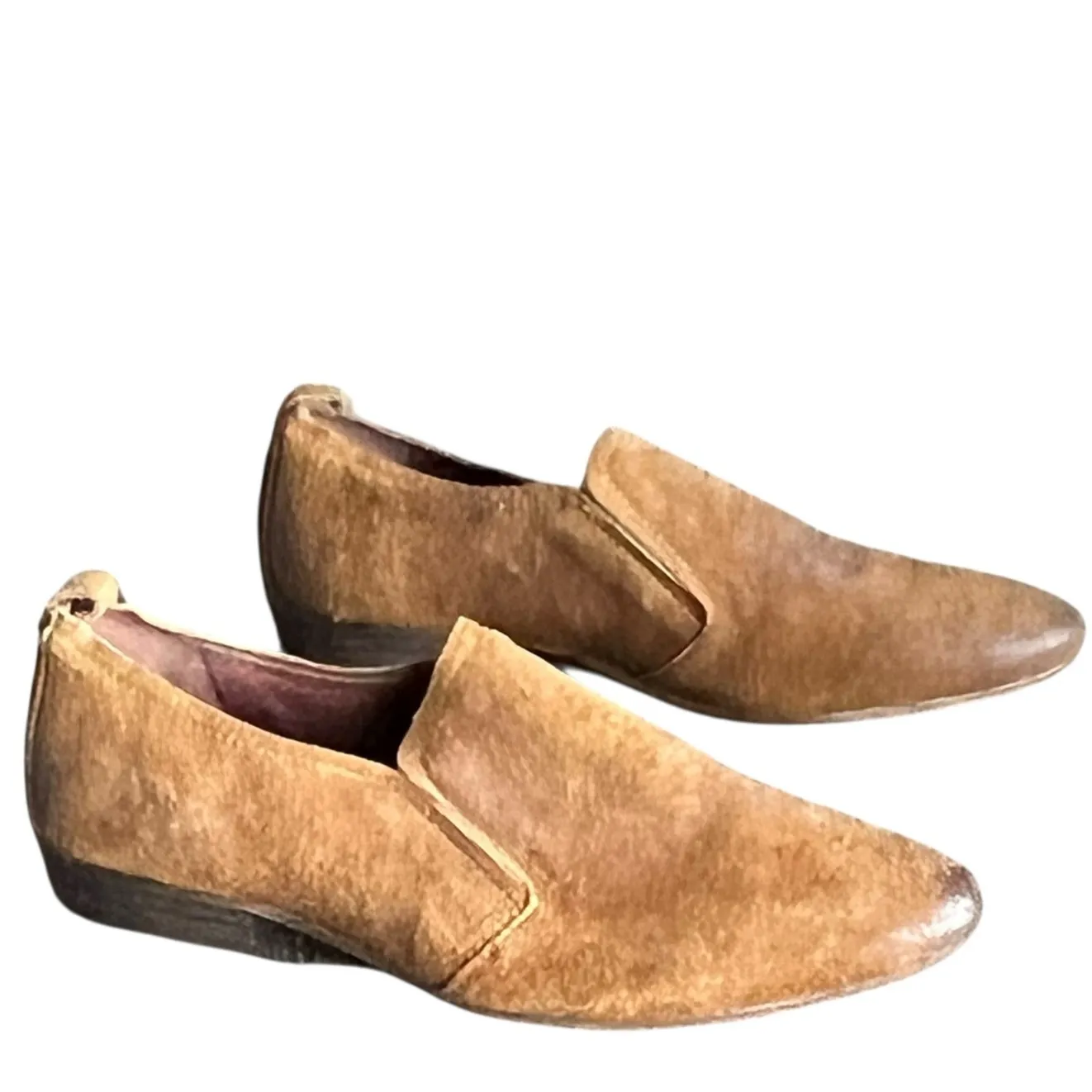 Seychelles Skein Loafer Shoes Women 9 Cognac Brown Nubuck Leather Modern Classic - Image 4