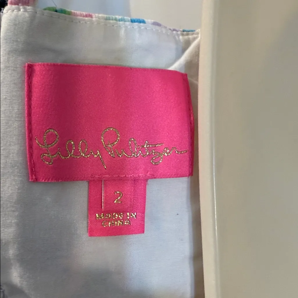 Lilly Pulitzer Jesse Shell of a party lace trim stretch dress/Shorts Romper 2 - Image 10