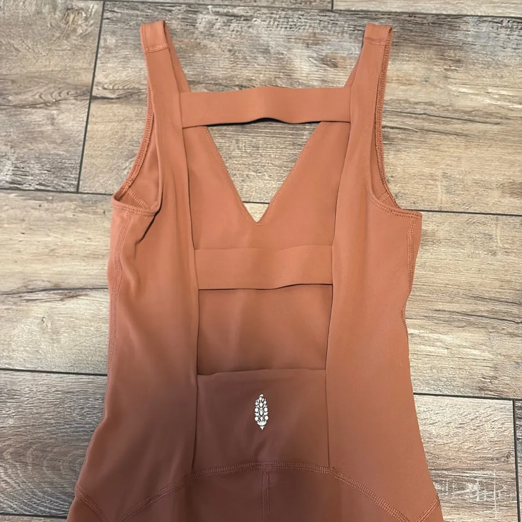 NWOT FP Movement Free People Never Better One Piece Rust XS Brown - Image 6