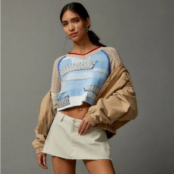 NWOT $149 Urban Outfitter X BDG  Johnny Patchwork Pullover Sweater Small - Image 7