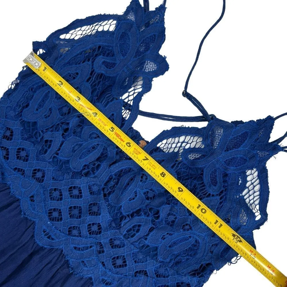 Free People lace Blue Adella Slip Dress - Image 8