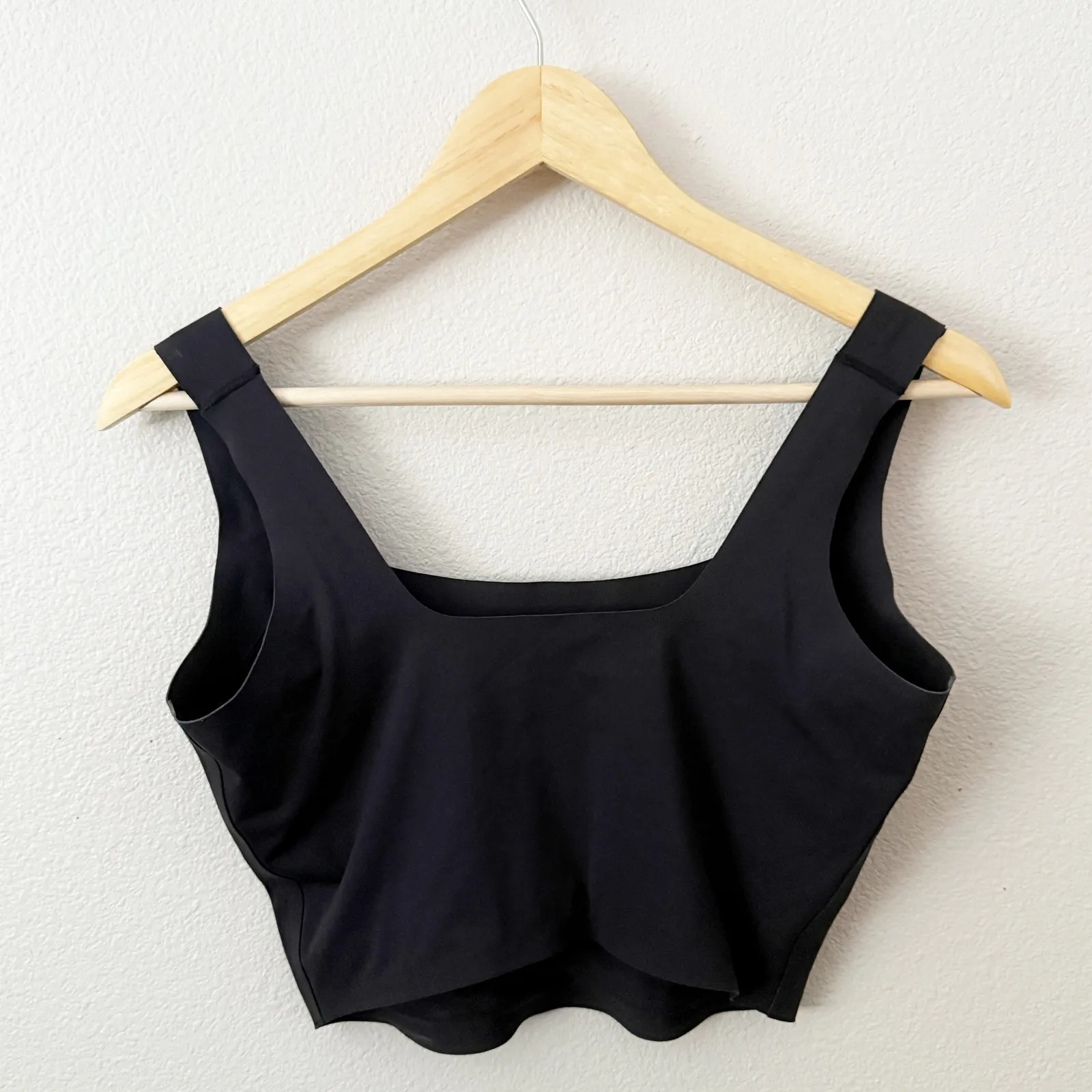 SKIMS | Square Scoop Longline Long Bralette Bra Seamless Onyx Black | Size 2X - Image 6