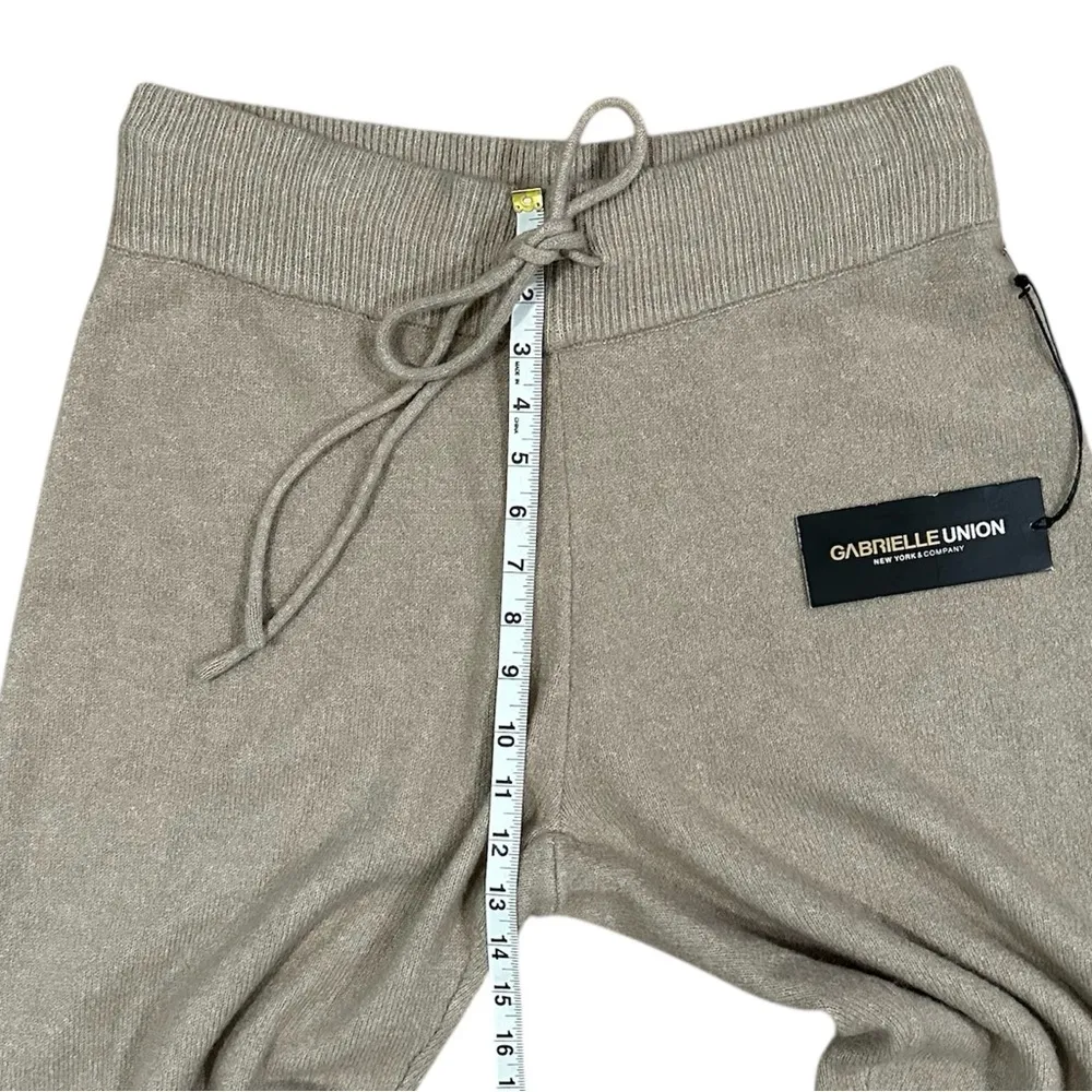 Gabrielle Union x NY&C High Rise Solid Lounge Jogger Tan Beige Size Large - Image 6