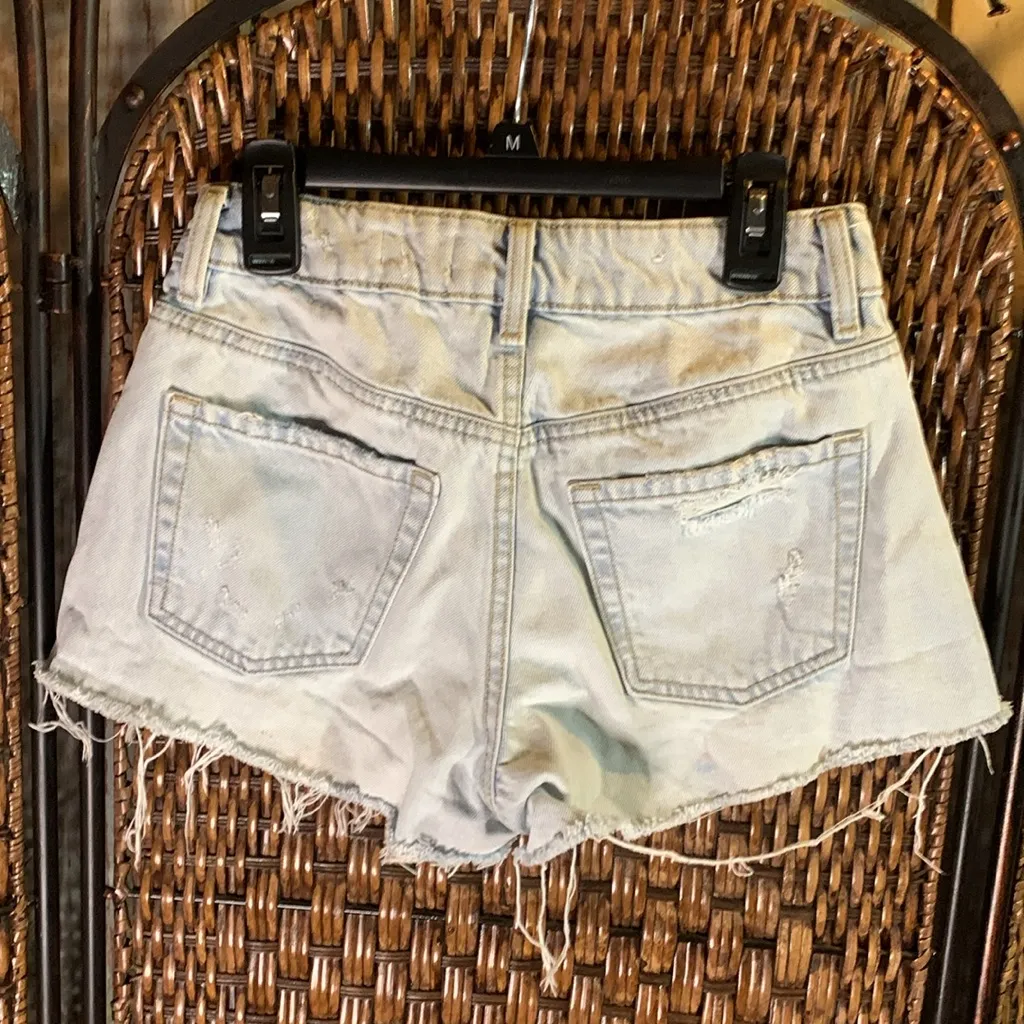 Garage Distressed Jean Shorts Size 00 - Image 4