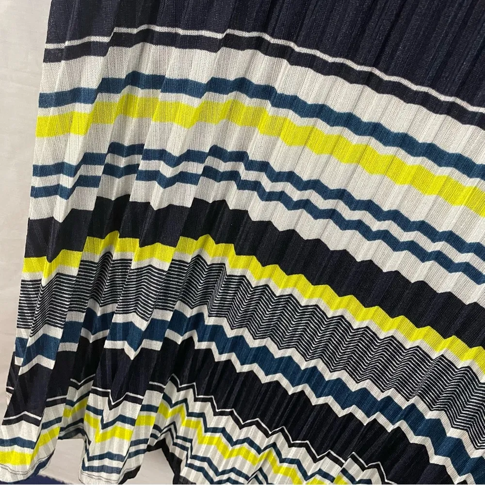 Dkny striped pleated midi skirt elastic waist women’s Size XLarge multicolor - Image 3