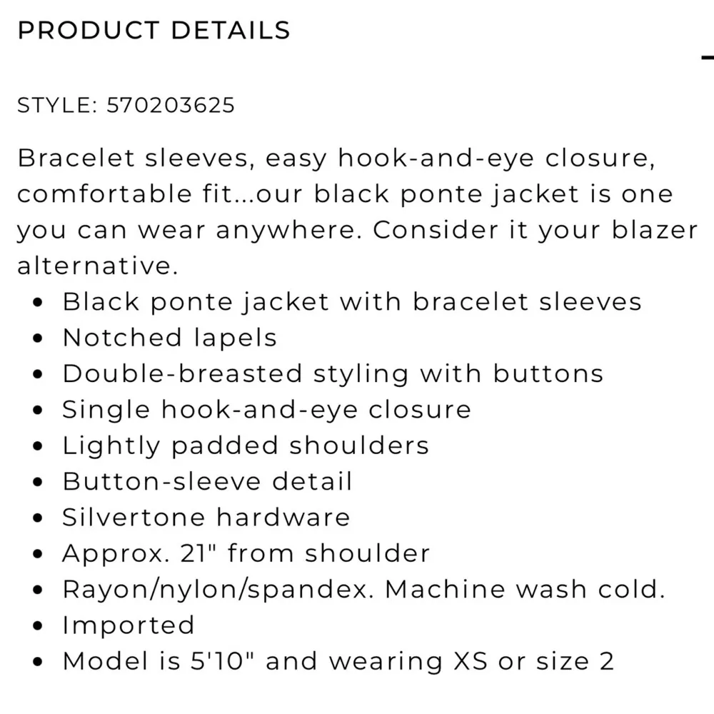 White House Black Market Ponte Blazer Jacket Size 0 XS - Image 12