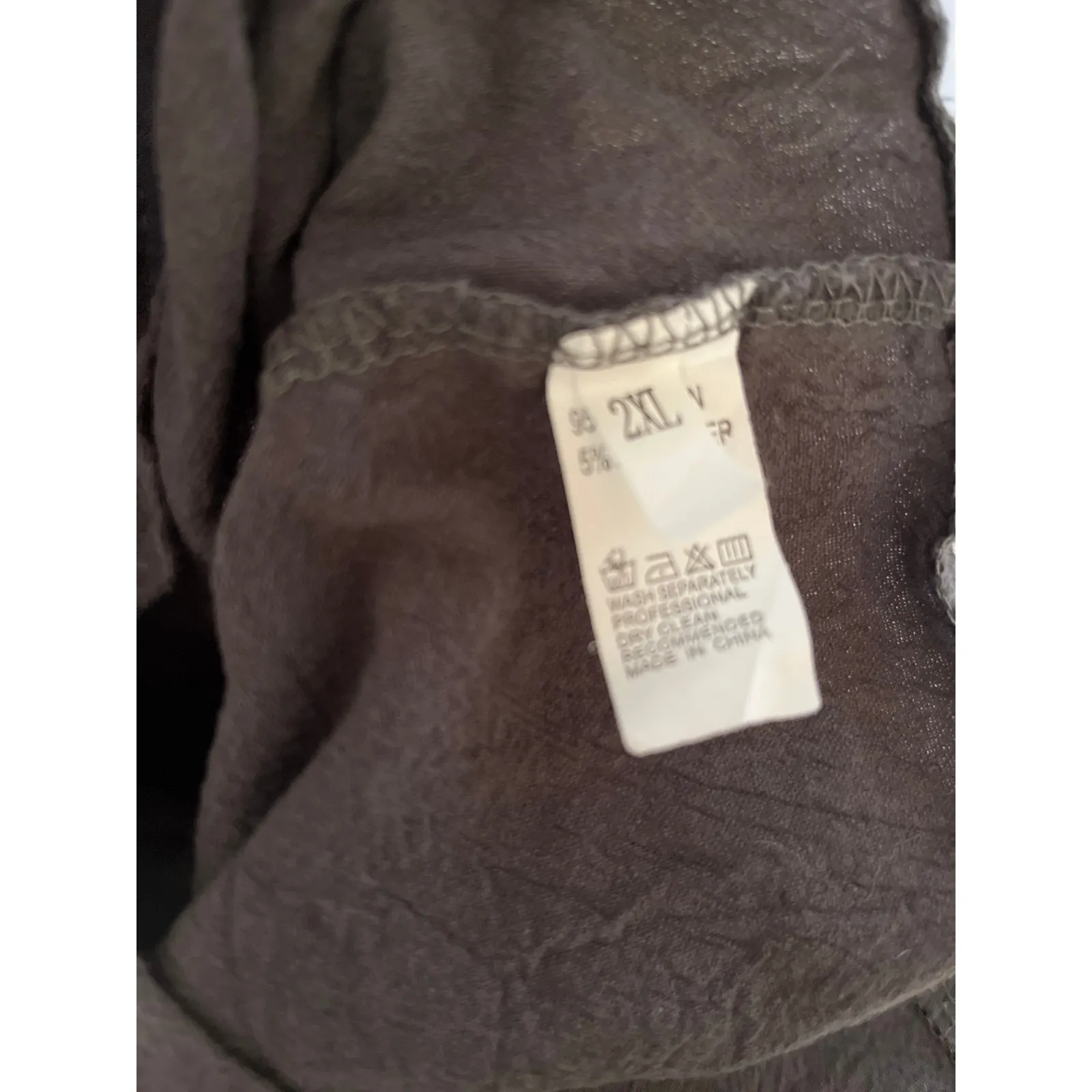 Gray Polyester Short Cotton Blend Overalls Women's Size 2XL - Image 5